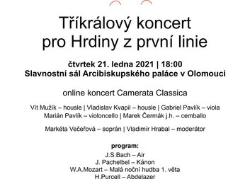 TŘÍKRÁLOVÝ KONCERT PRO HRDINY Z PRVNÍ LINIE