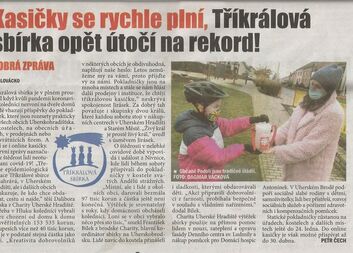 TÝDENÍK DDK ZMIŇUJE I TŘÍKRÁLOVOU SBÍRKU NA BRODSKU