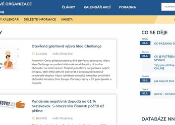 Portál neziskovky Zlínského kraje