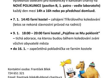 SHÁNÍME JEŠTĚ TŘI VEDOUCÍ PRO KOLEDNÍKY. PŘIHLASTE SE!