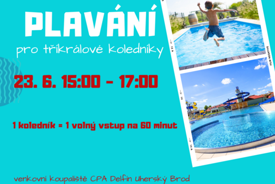 Plavání pro Tříkrálové koledníky