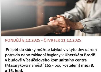 Chcete pomoci potřebným? Adventní sbírka brzy i ve Vaší obci! 