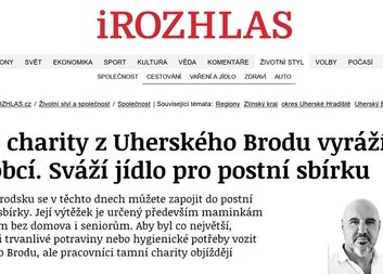 Reportáž Českého rozhlasu Zlín o Postní potravinové sbírce